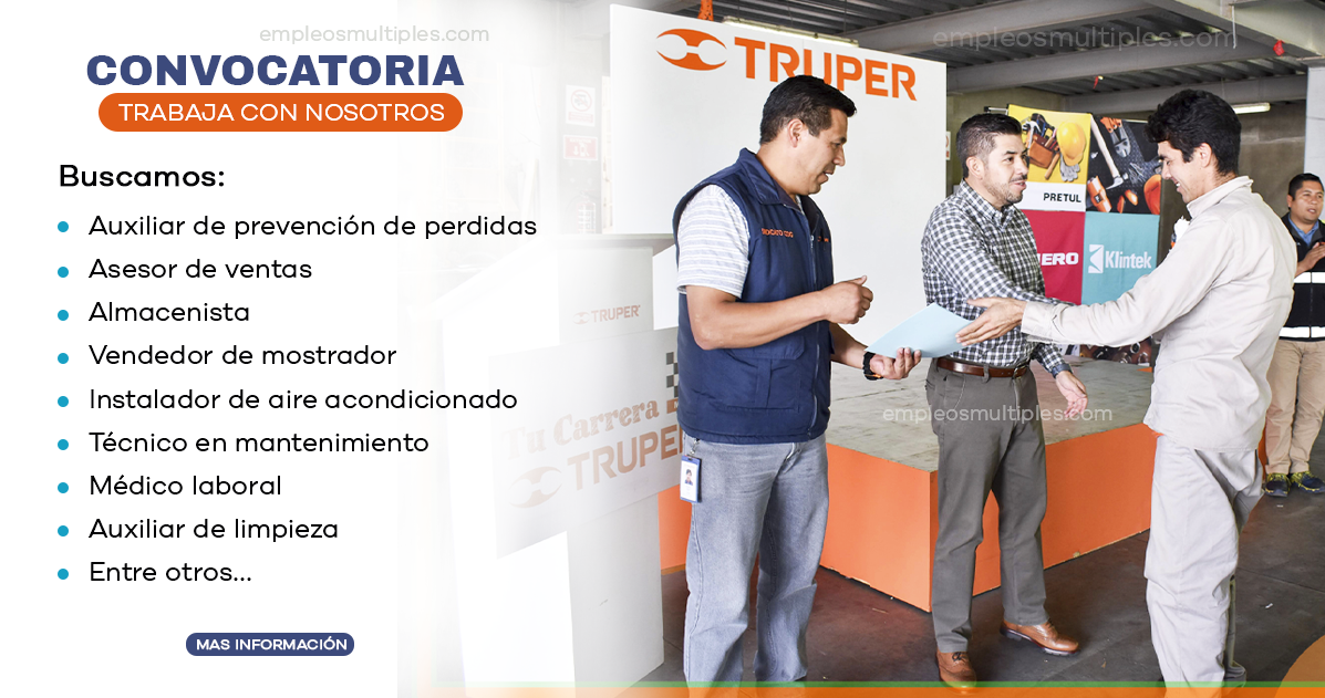 Empleos Truper, empresa reconocida a nivel mundial solicita personal